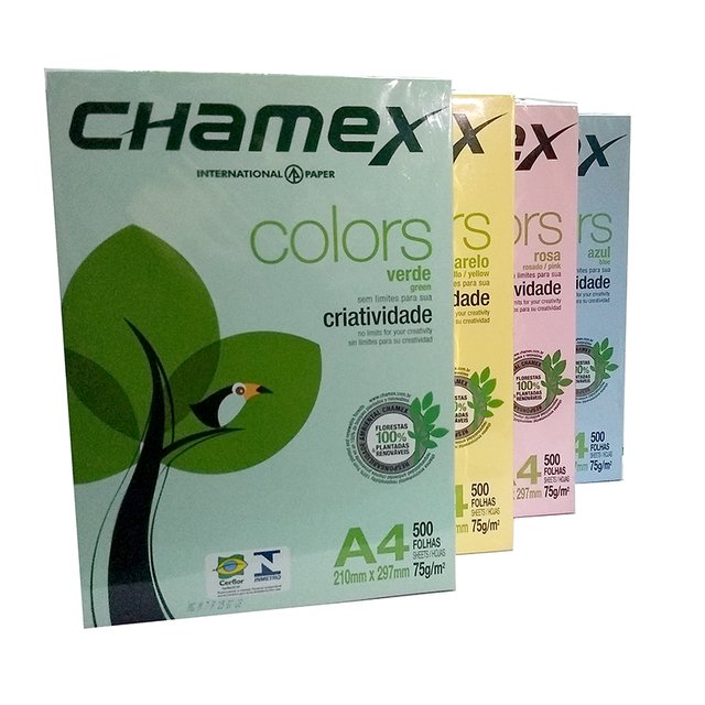 PAPEL CHAMEX COLOR A4 X 500H.