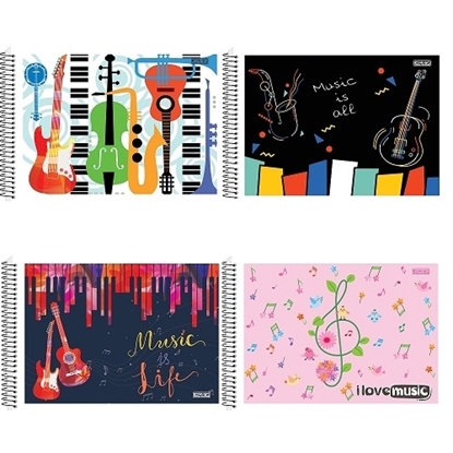 CUADERNO SD DE MUSICA C/ESPIRAL 14X20CM. 40 HOJAS