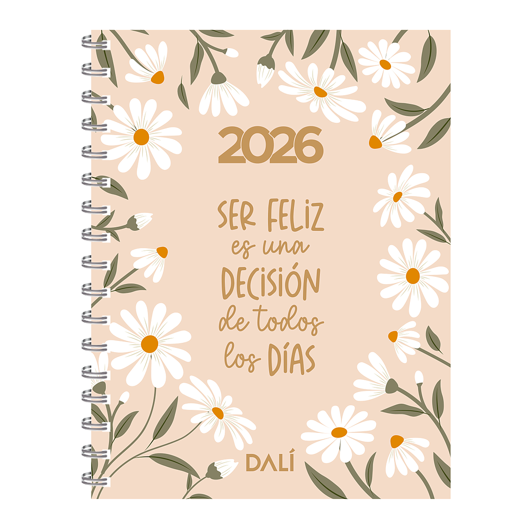 AGENDA DL SER FELIZ SEMANAL 18x23 TAPA DURA C/ESPIRAL