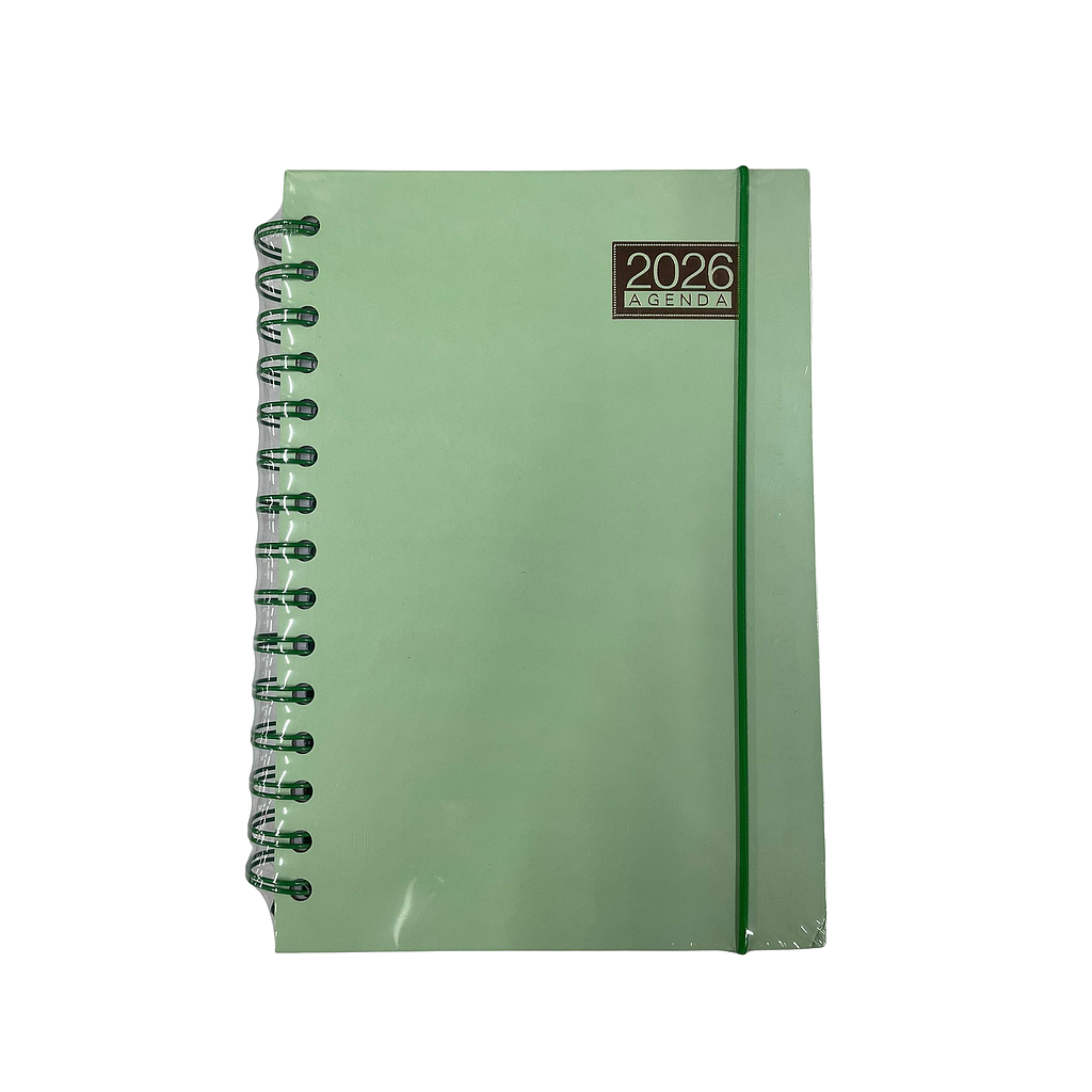 AGENDA FB PASTEL DIARIA 14x21 TAPA DURA C/ESPIRAL