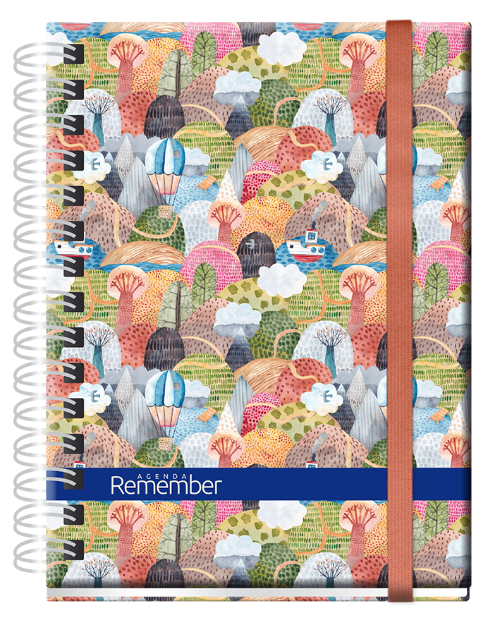 AGENDA REMEMBER DIARIA C/ESPIRAL 1873W 14 X 20 CM.