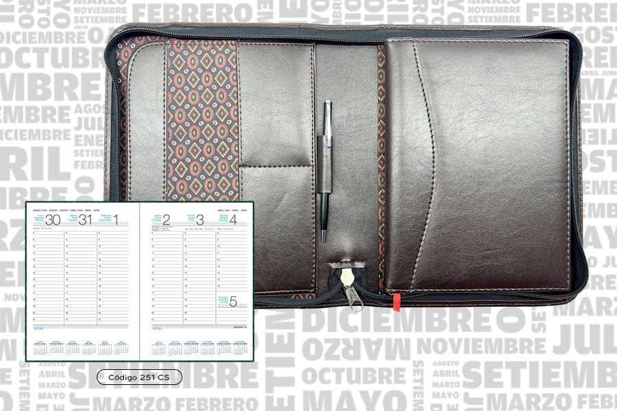 AGENDA ABZ CLASSIC SEMANAL C/CIERRE Nº 252CD 16 X 22 CM.