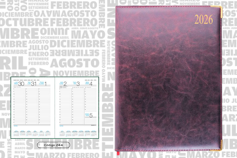 AGENDA ABZ SCALA SEMANAL C/ESQUINEROS Nº 244 19 X 26 CM.