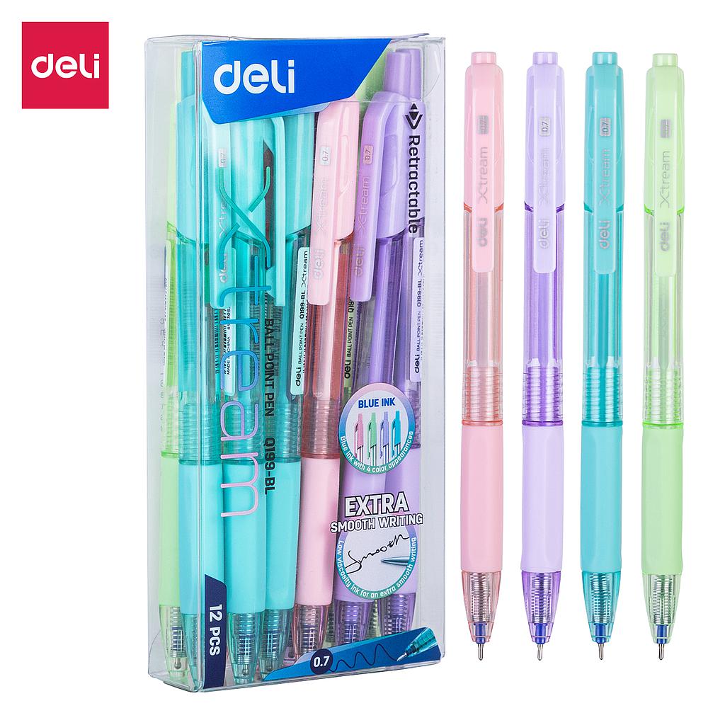 BOLIGRAFO DELI RETRACTIL TINTA AZUL 0.7 EQ199