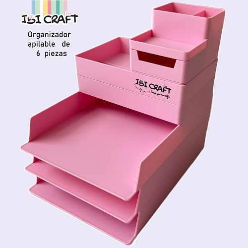 ORGANIZADOR PLASTICO IBI CRAFT 6 PIEZAS