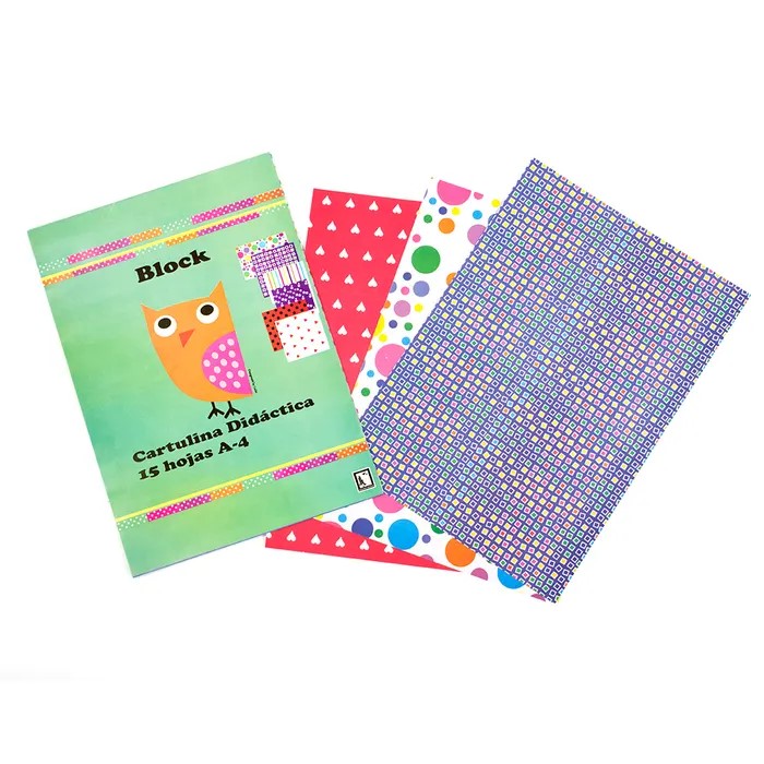 BLOCK CARTULINA A4 ENTRETENIDA TABARE 120 GR. X 15 HOJAS