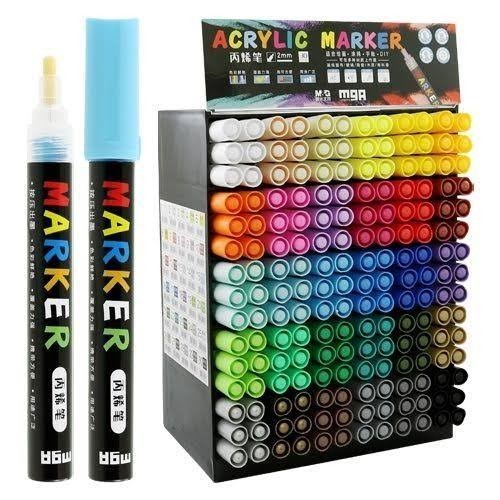 MARCADOR DE PINTURA ACRILICA M&amp;G 2MM. X UNIDAD 30 COLORES DISPONIBLES