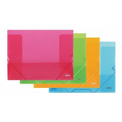 CARPETA CON ELASTICO A4 PLASTICA DELI TRASLUCIDA
