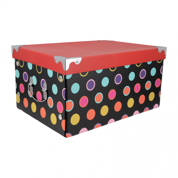 CAJA CON TAPA Y HERRAJES MEDIANA 38X27X19 CM.