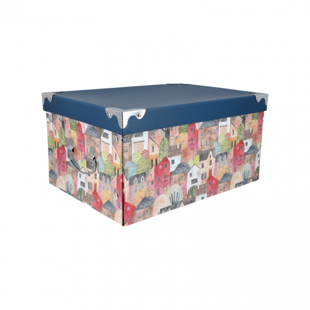 CAJA CON TAPA Y HERRAJES MEDIANA 38X27X19 CM.