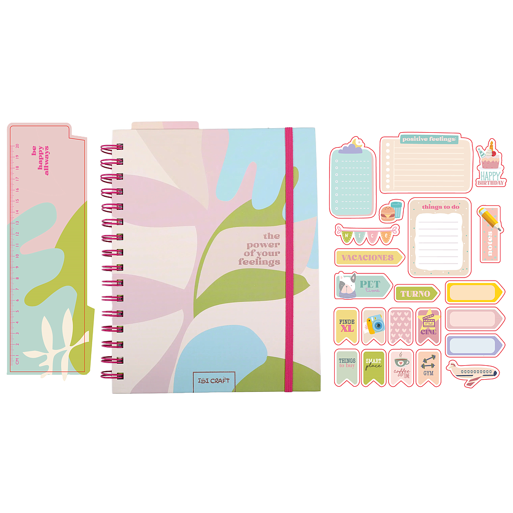 CUADERNO IBI CRAFT FEELING 150 HOJAS 17 X 22CM.