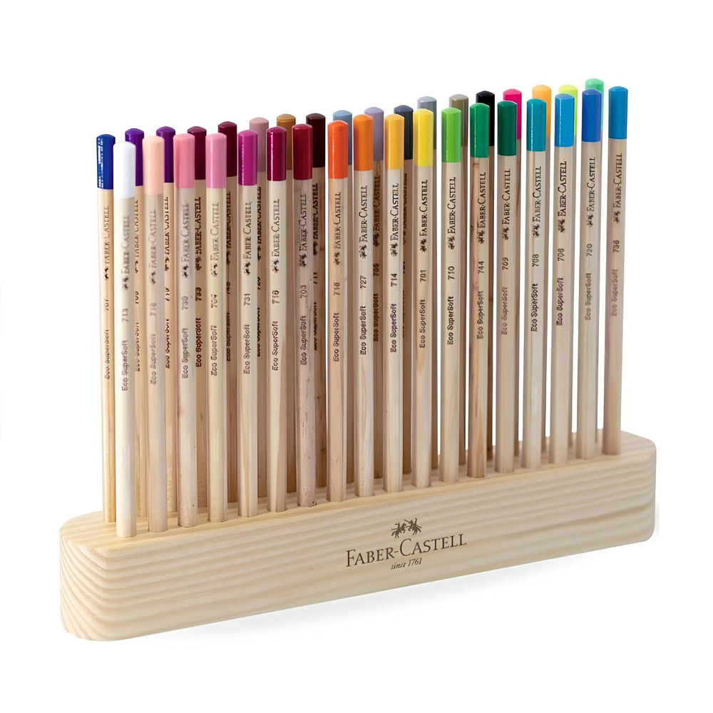 LAPICES FABER SUPERSOFT CON BASE X 36 COLORES