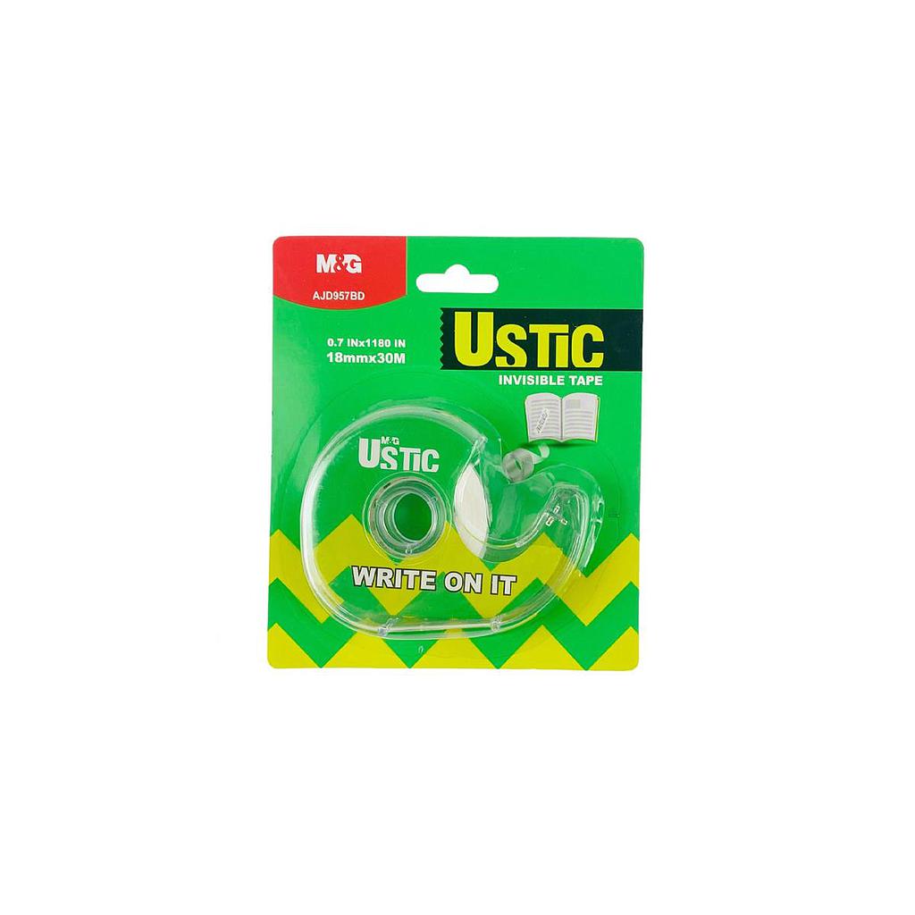 CINTA ADHESIVA M&amp;G INVISIBLE 18MM X 30M C/DISPENSADOR