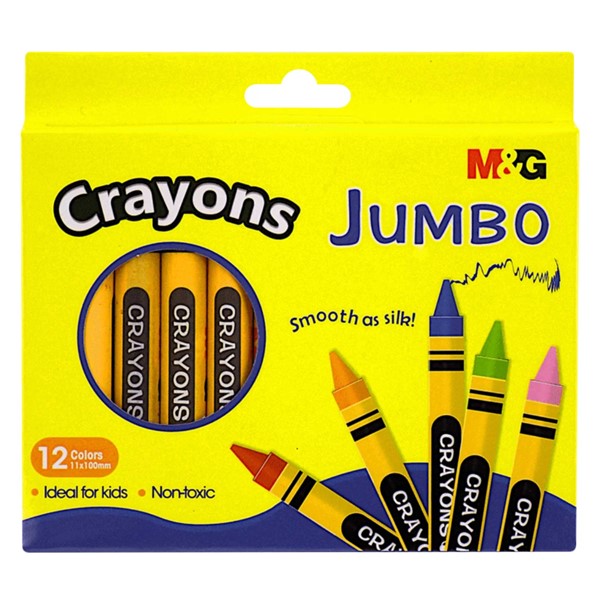 CRAYOLAS M&amp;G GRUESAS JUMBO X 12 COLORES