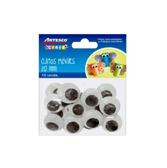 OJITOS MOVILES ARTESCO 25MM X 15 UNIDADES
