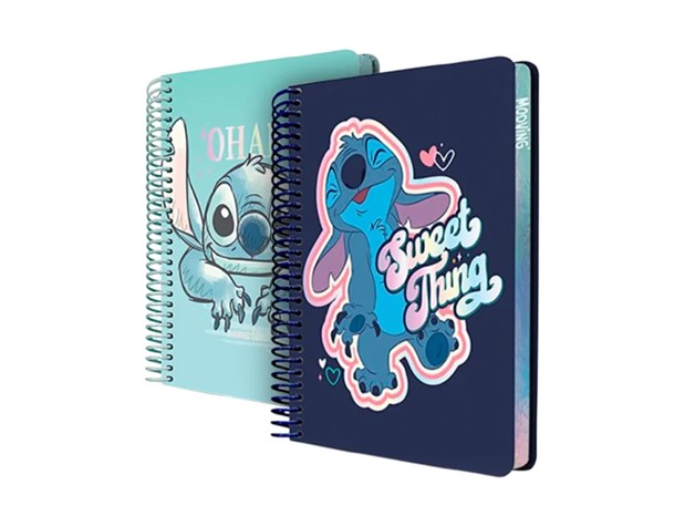 CUADERNO MOOVING STITCH TAPA DURA 14 X 21 CM. 96 HOJAS