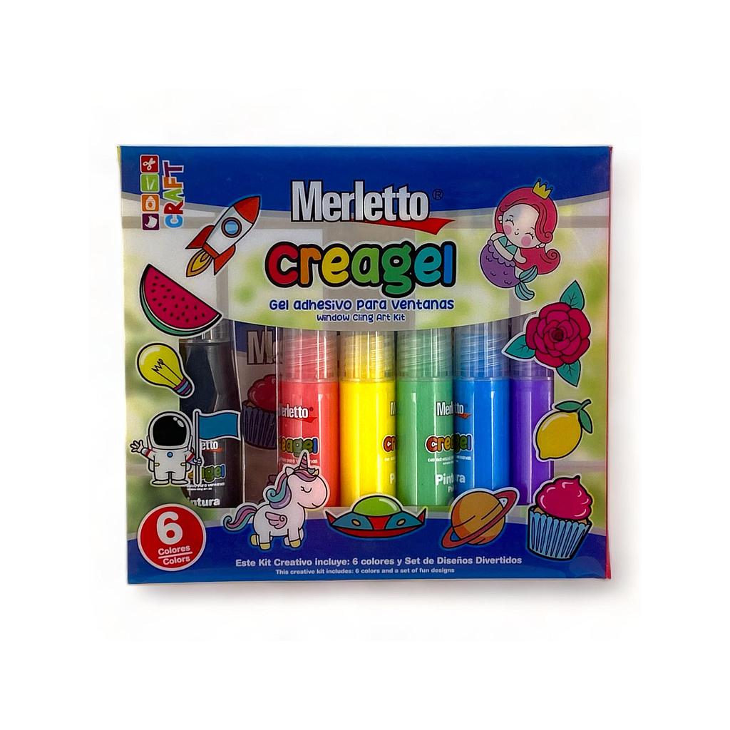 CREAGEL KIT DE ARTE MERLETTO PARA VENTANAS 6 COLORES
