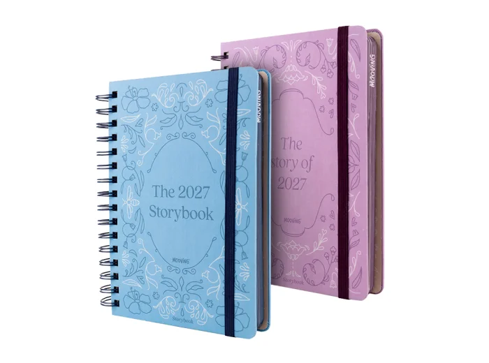 AGENDA MOOVING STORYBOOK 1 DIA X HOJA C/ESPIRAL 15 X 21 CM.