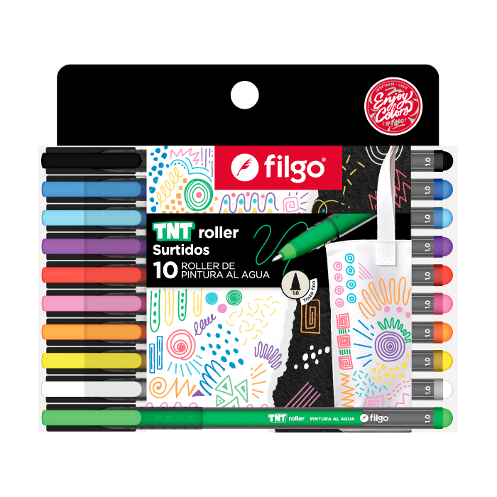 ROLLER DE PINTURA FILGO 1.0 X 10 COLORES