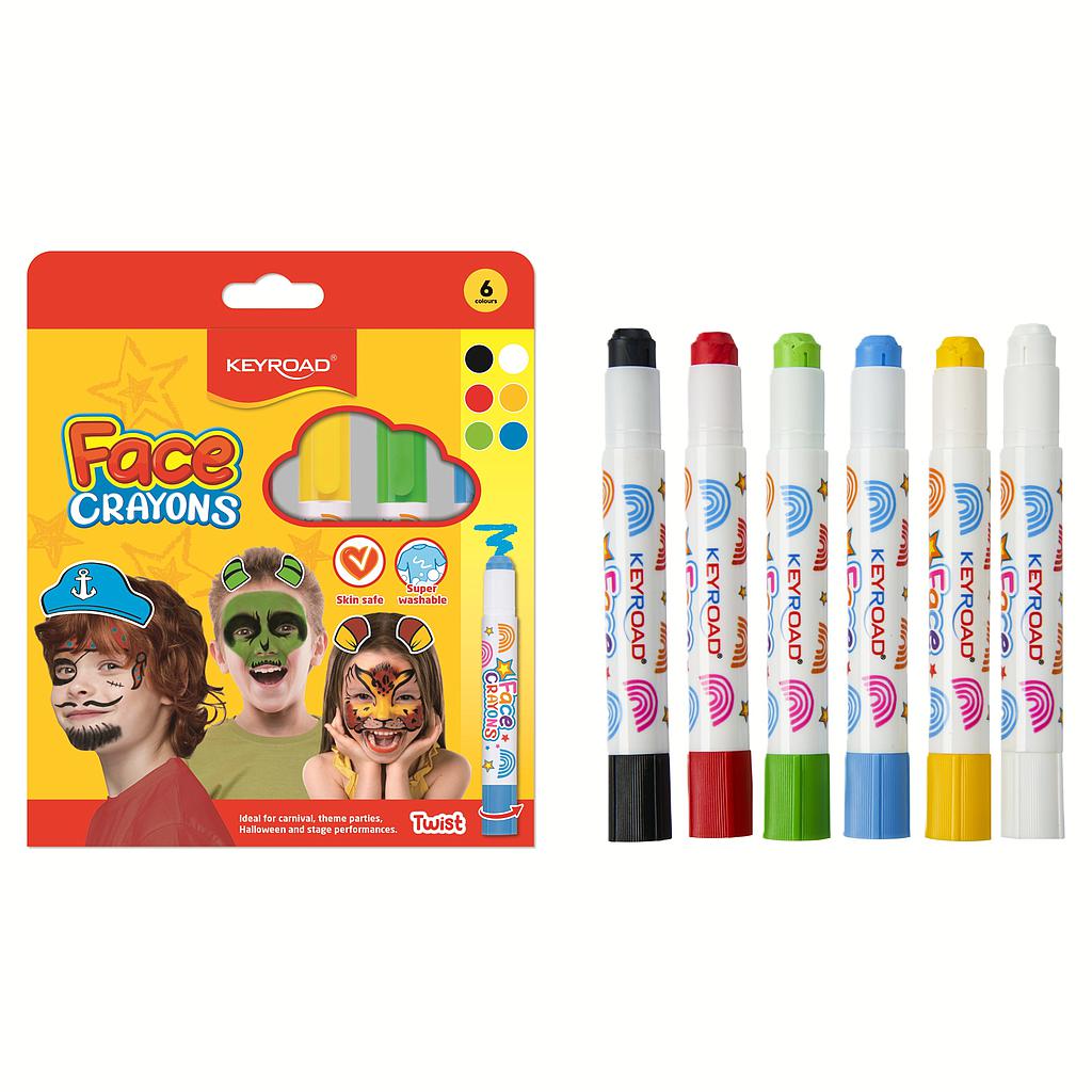 PINTURA PARA CARA KEYROAD X 6 COLORES