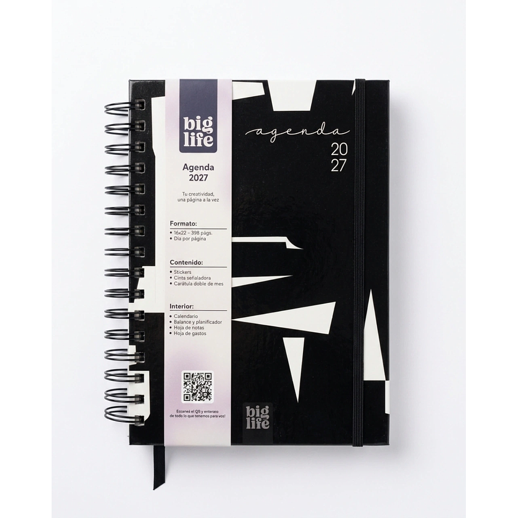 AGENDA BIG LIFE MONOCROMO DIARIA 16x22CM.