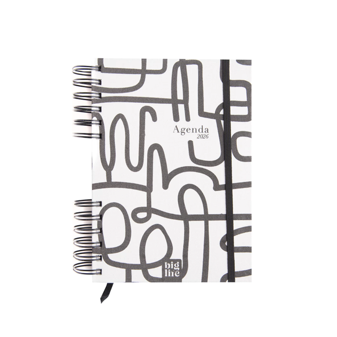 AGENDA BIG LIFE MONOCROMATICA SEMANAL 15x21CM.