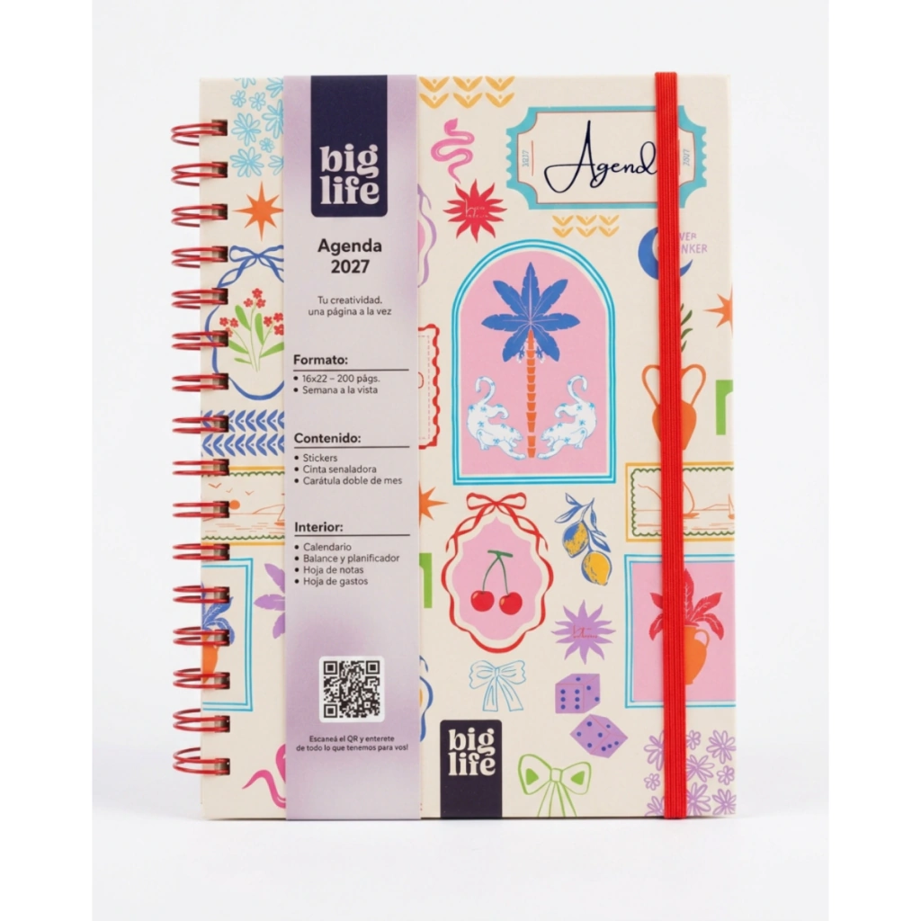 AGENDA BIG LIFE IPANEMA SEMANAL 16x22CM.