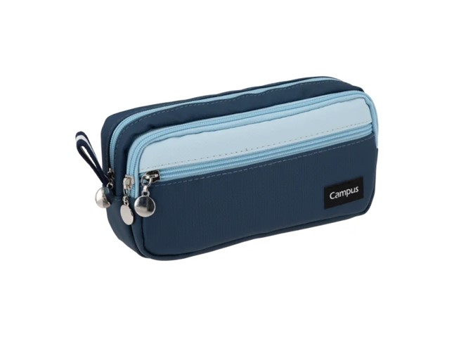CARTUCHERA CAMPUS BICOLOR 2 CIERRES