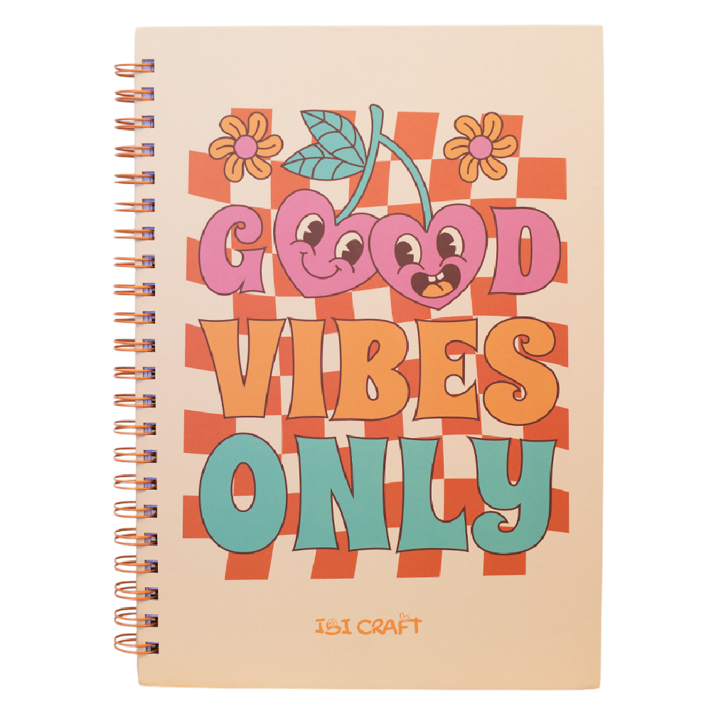CUADERNOLA IBI CRAFT GOOD VEBES TAPA DURA 96 HOJAS 21 X 29CM.