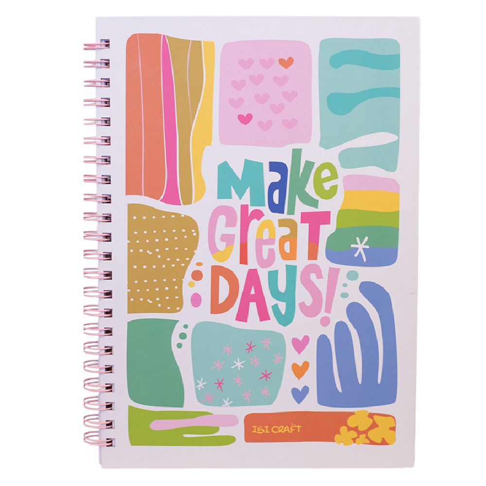 CUADERNOLA IBI CRAFT MAKE GREAT TAPA DURA 96 HOJAS 21 X 29CM.