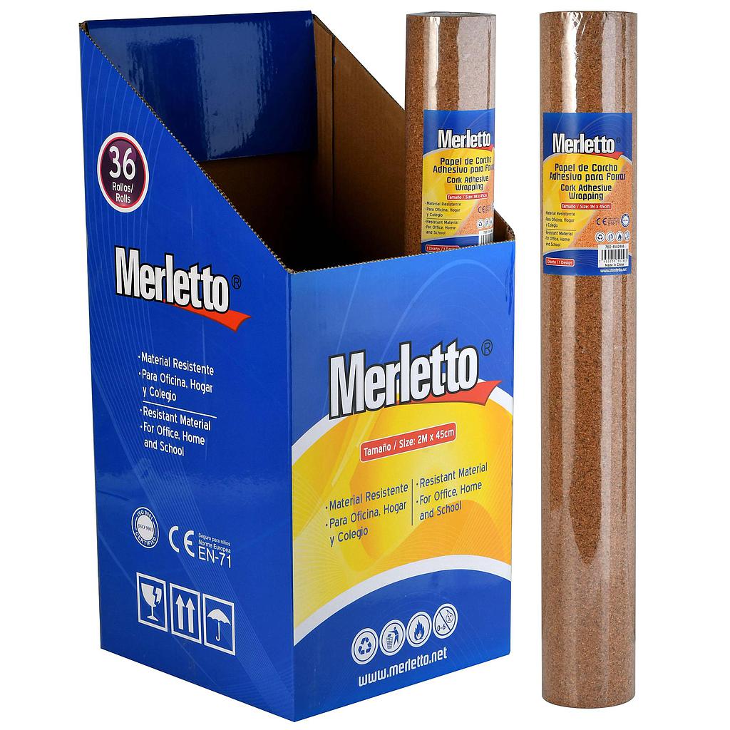 LAMINA DE CORCHO ADHESIVO 45CM X 1 METRO X 15MM ESPESOR