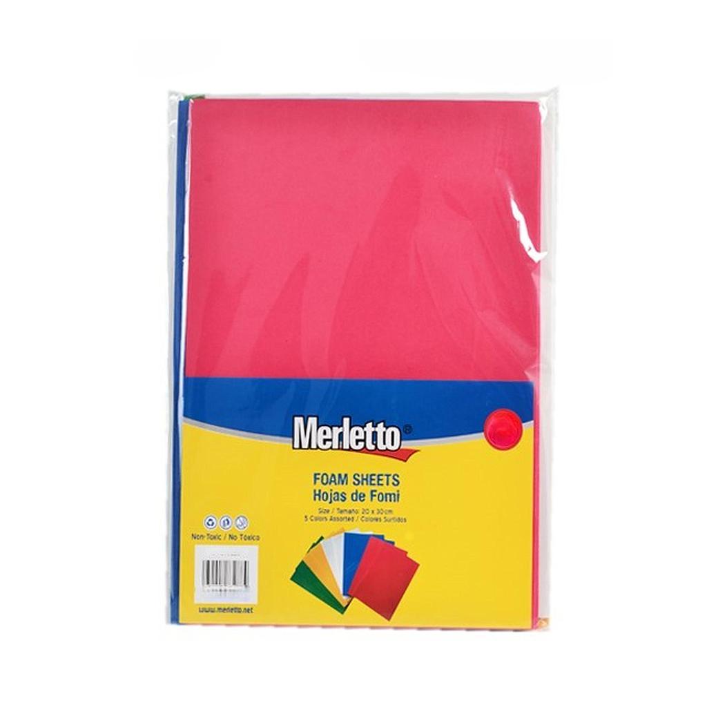 GOMA EVA MERLETTO A4 X 10 SURTIDOS