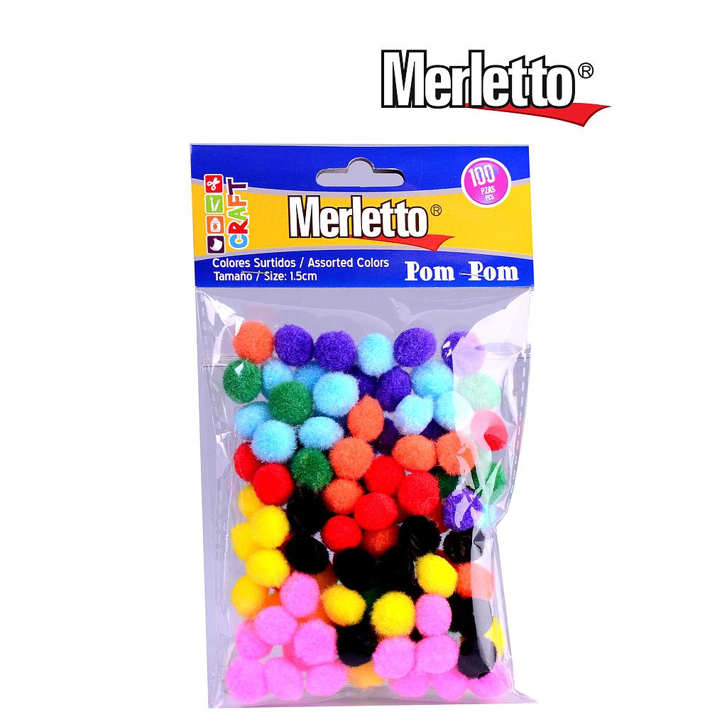 POM POM MERLETTO 1.5CM. X 100 UNIDADES