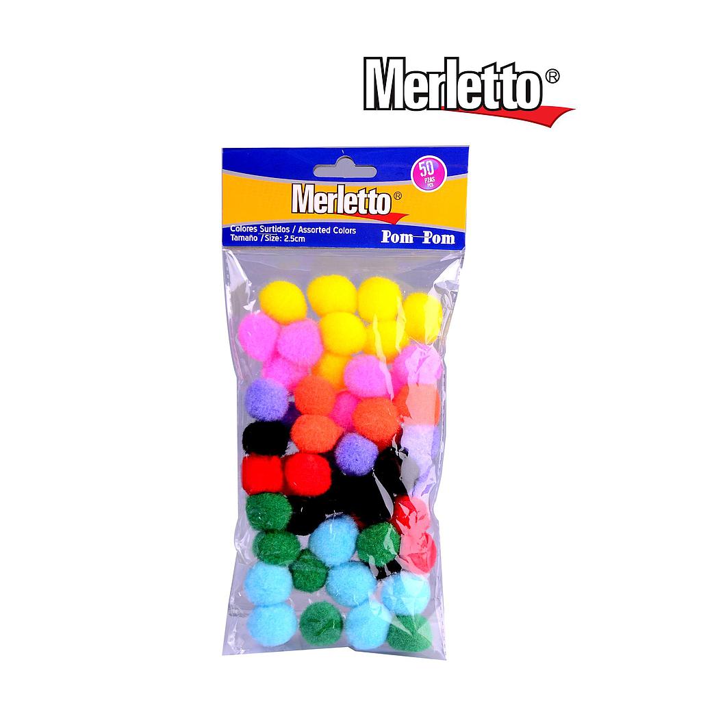 POM POM MERLETTO 2.5CM. X 50 UNIDADES