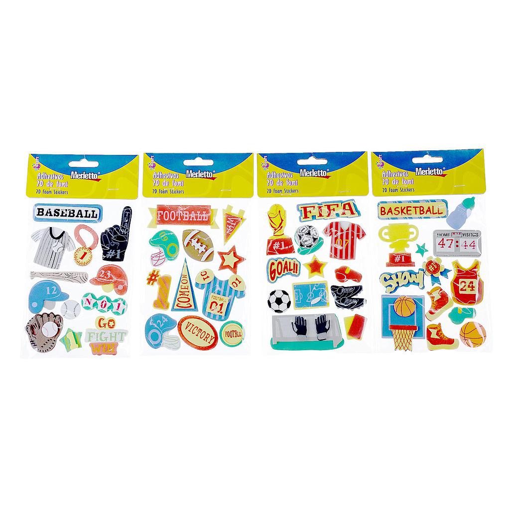 STICKER FOMI MERLETTO 3D DEPORTE