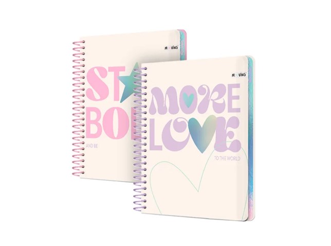 CUADERNO MOOVING COOL TAPA DURA 14 X 21 CM. 96 HOJAS