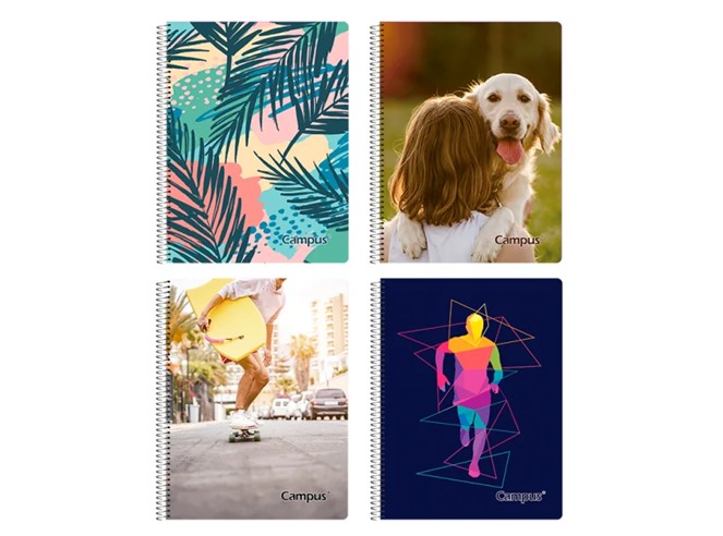 CUADERNOLA CAMPUS FANTASIA TAPA DURA 96 HOJAS PAQ. X 10