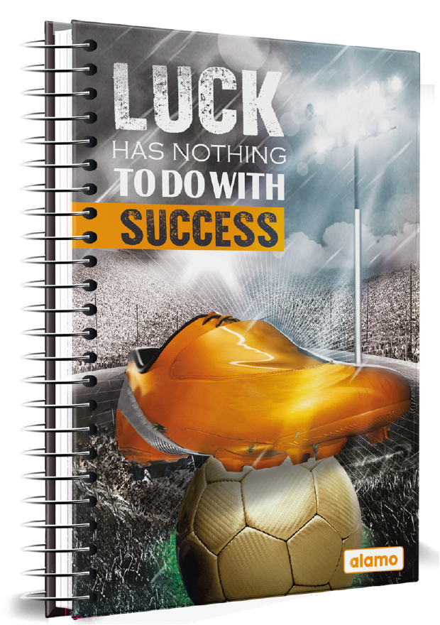 CUADERNOLA ALAMO SPORTS TAPA DURA 96 HOJAS 19 X 27CM.