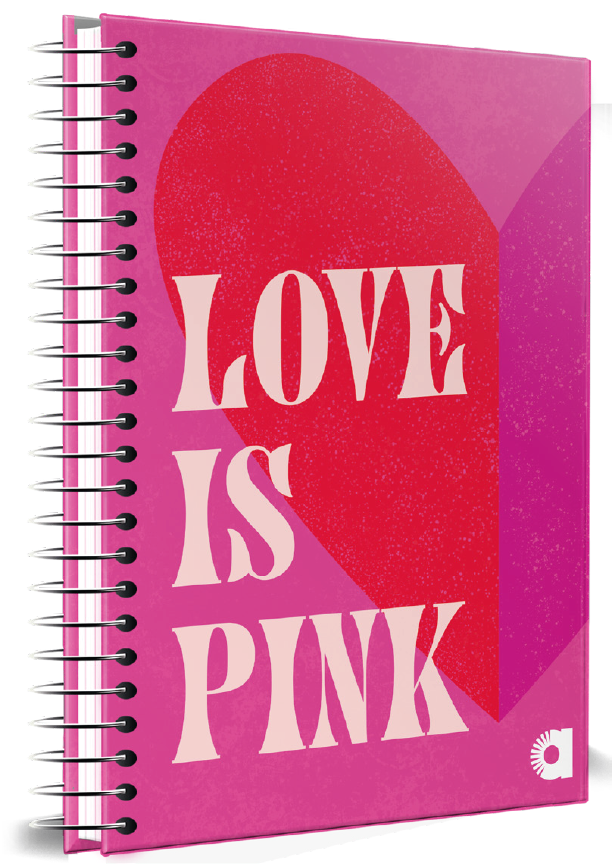 CUADERNOLA ALAMO PINK TAPA DURA 200 HOJAS 19 X 27CM.