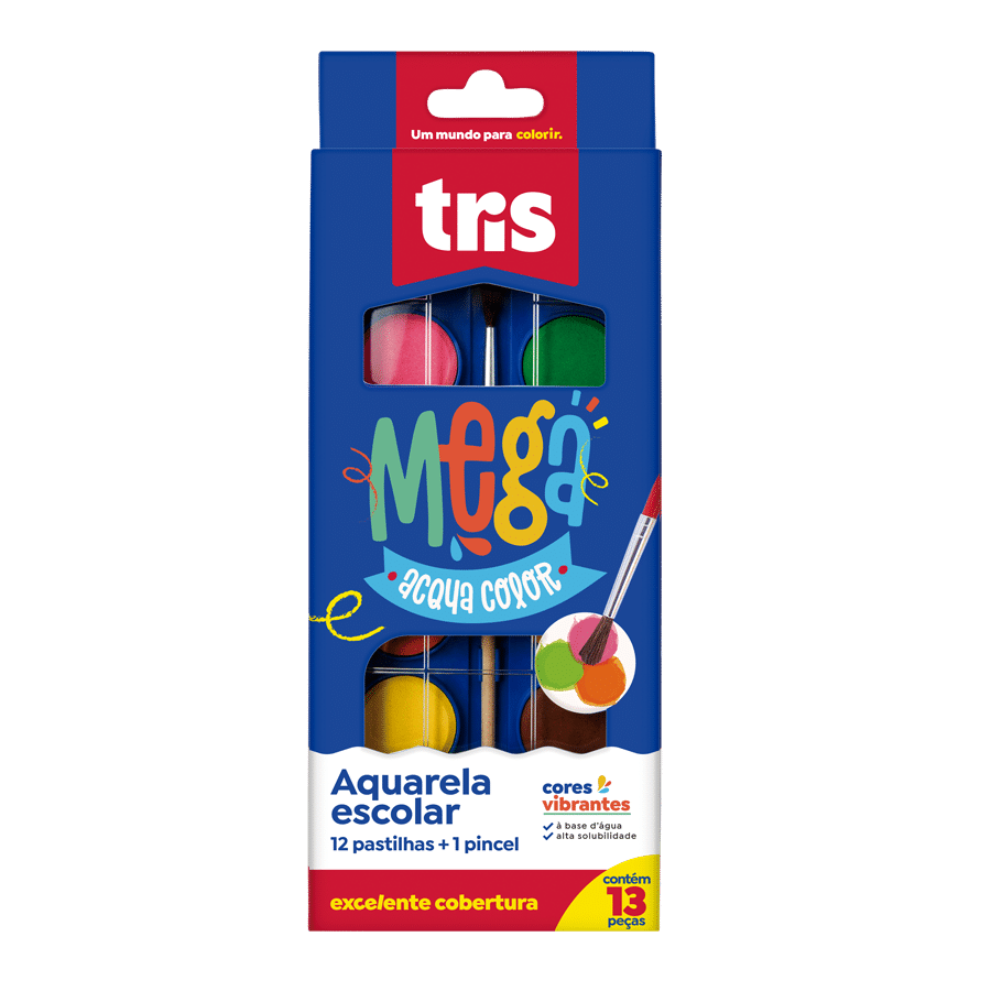 ACUARELAS TRIS X 12 COLORES