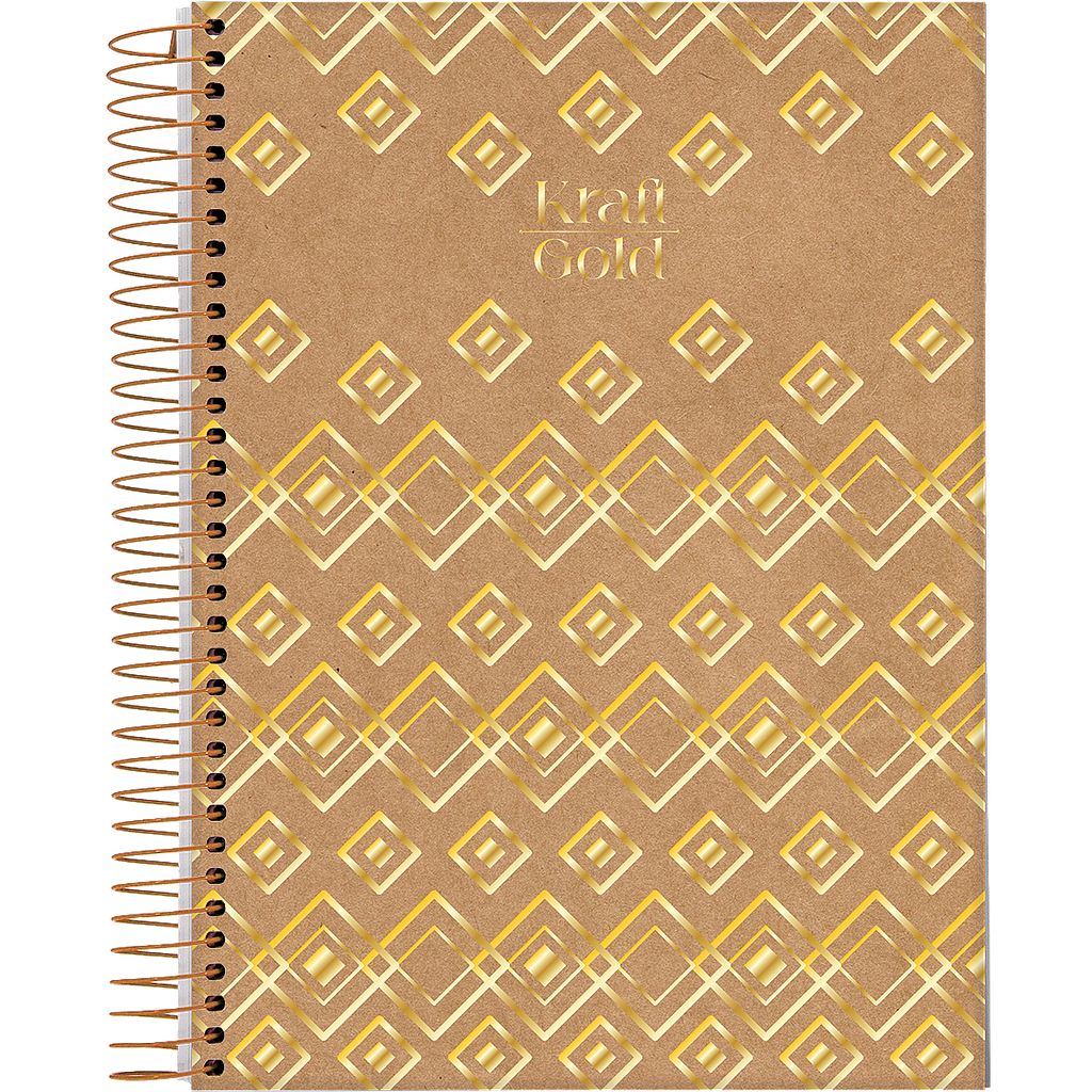 CUADERNO JANDAIA KRAFT GOLD TAPA DURA 17 X 24CM. 80 HOJAS