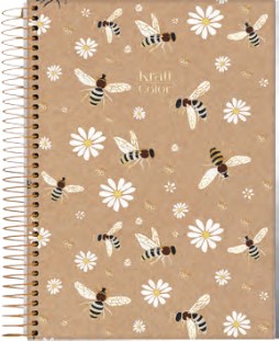 CUADERNO JANDAIA KRAFT COLOR TAPA DURA 17 X 24CM. 160 HOJAS
