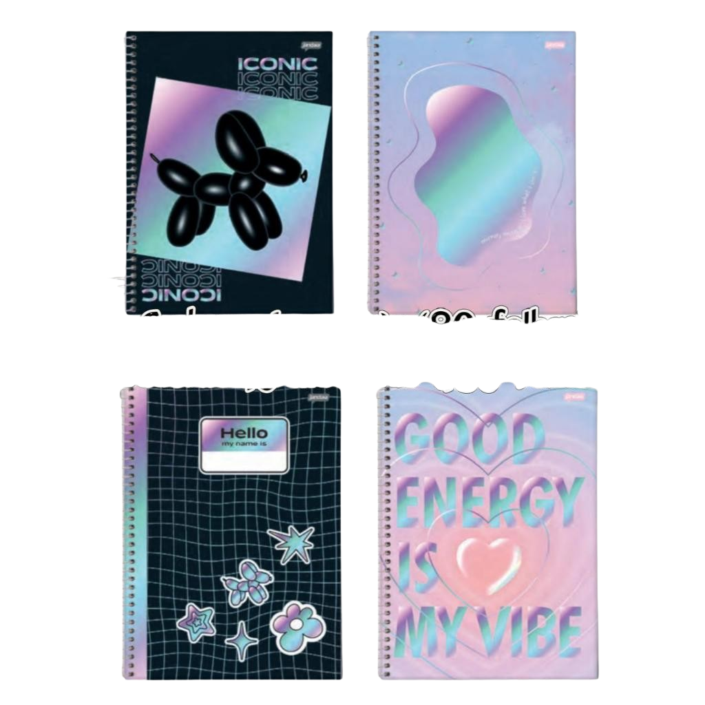 CUADERNOLA JANDAIA HOLOGRAFICA TAPA DURA 20 X 27CM. 160 HOJAS