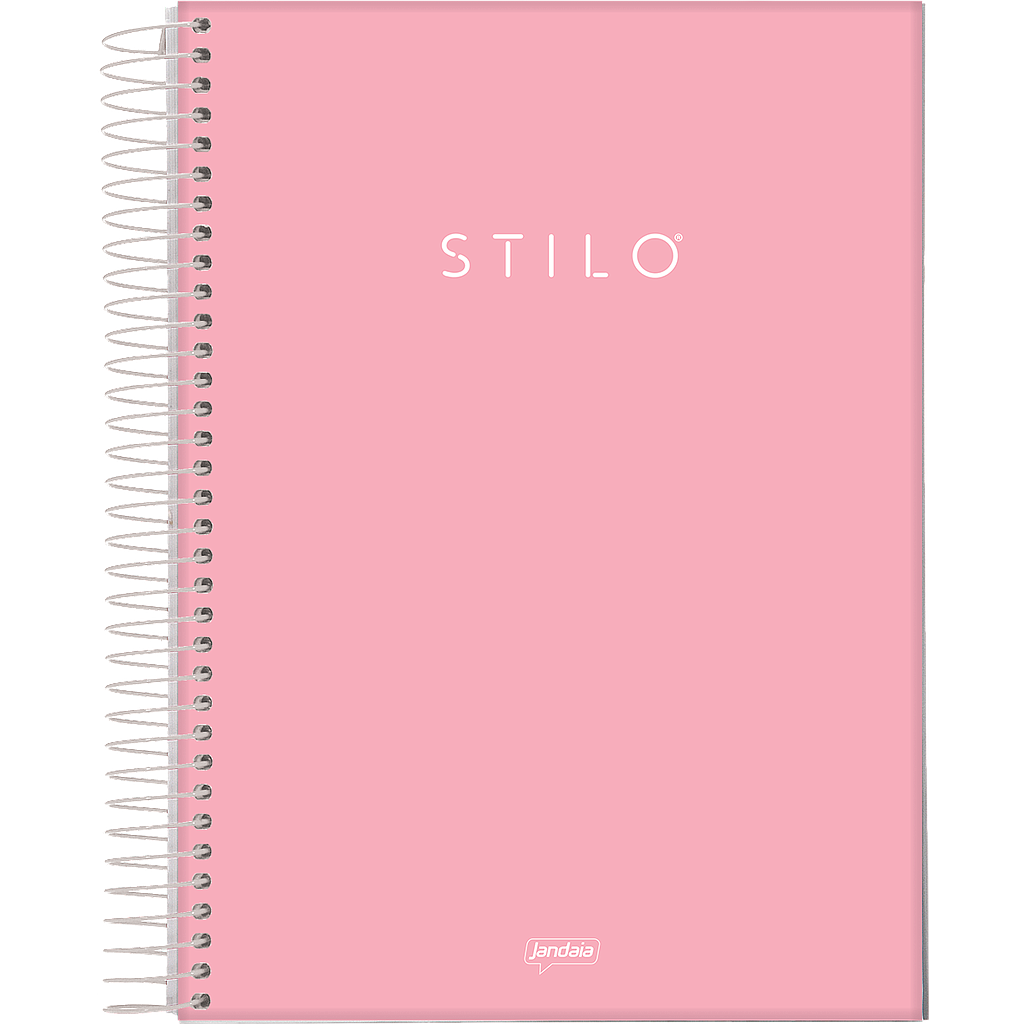 CUADERNOLA JANDAIA STILO ROSADO TAPA DURA 20 X 27CM. 80 HOJAS