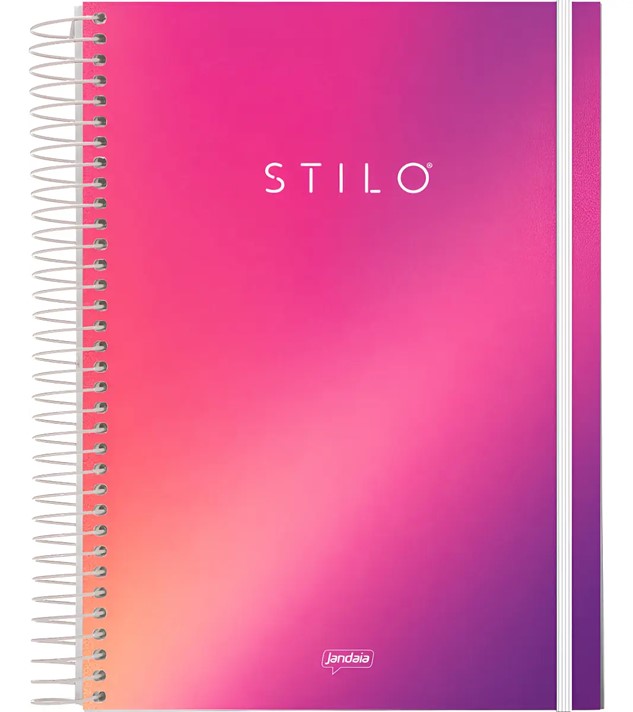 CUADERNOLA JANDAIA DEGRADE ROSADO TAPA DURA 20 X 27CM. 160 HOJAS
