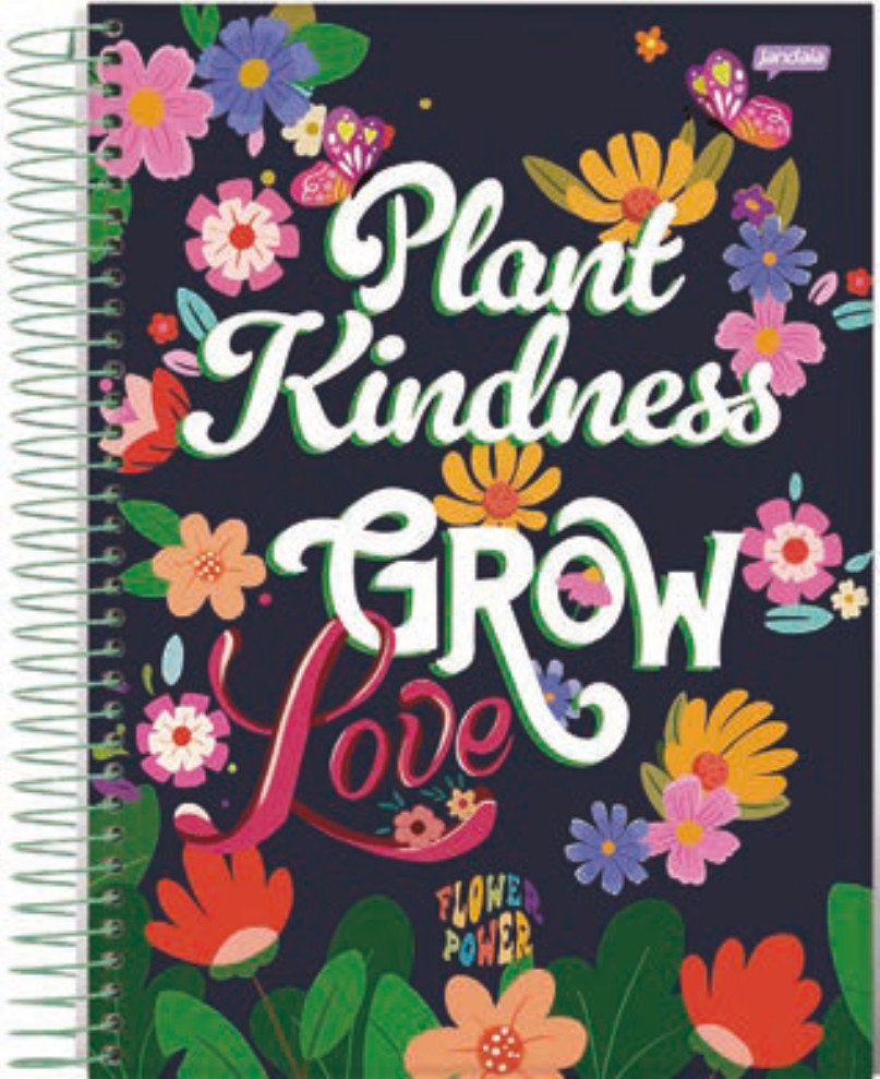 CUADERNOLA JANDAIA FLOWER POWER TAPA DURA 20 X 27CM. 160 HOJAS