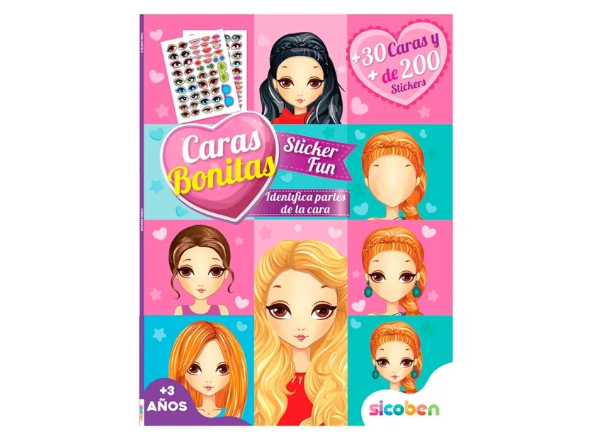 LIBRO DE ACTIVIDADES SICOBEN STICKERS CARITAS BONITAS