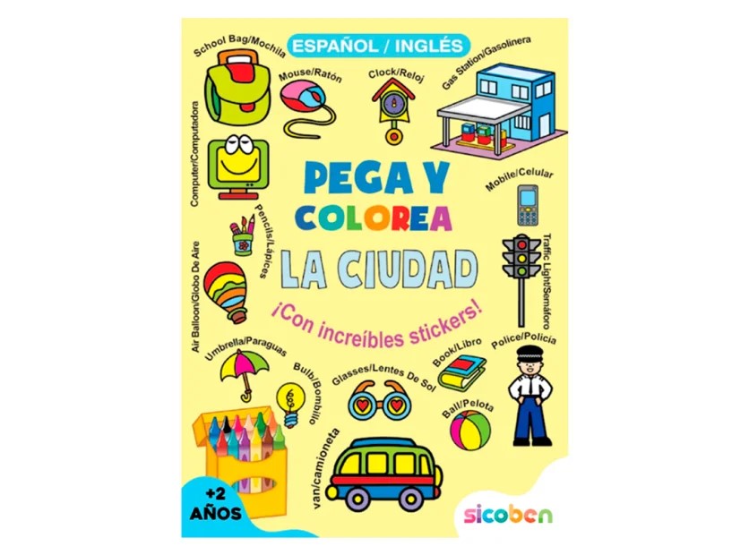 LIBRO DE ACTIVIDADES SICOBEN PEGEA Y COLOREA LA CIUDAD