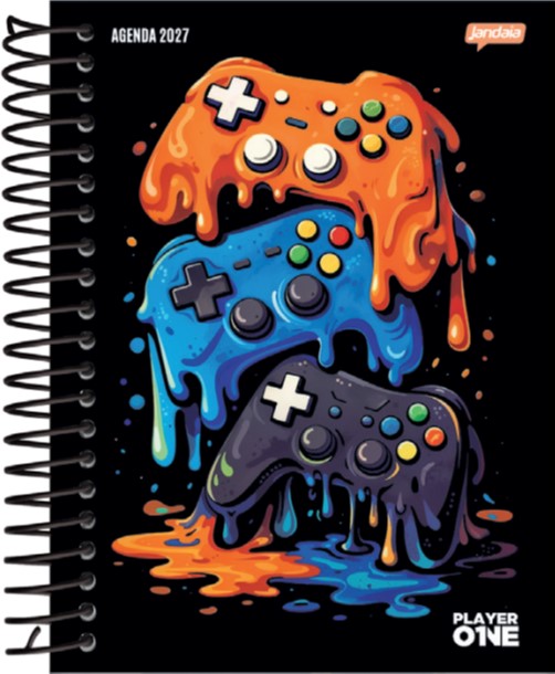 AGENDA JANDAIA PLAYER ONE DIARIA CON ESPIRAL 13x18 CM.