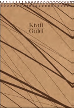 CUADERNO JANDAIA KRAFT GOLD TAPA DURA 14 X 21CM. 80 HOJAS